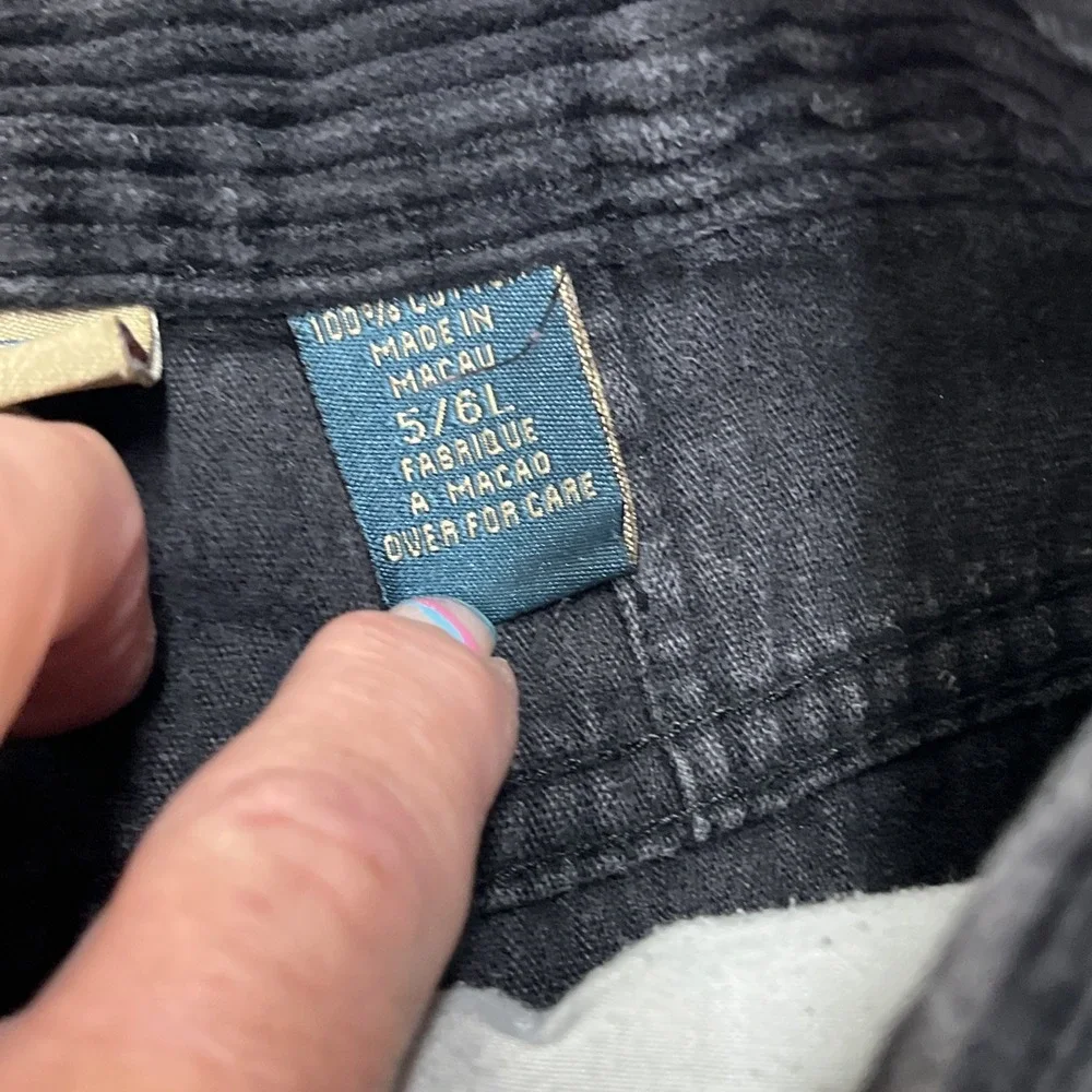 Express Y2K Corduroy Pants Blue Wide‎ Wale High Rise Straight Leg Size 5/6L